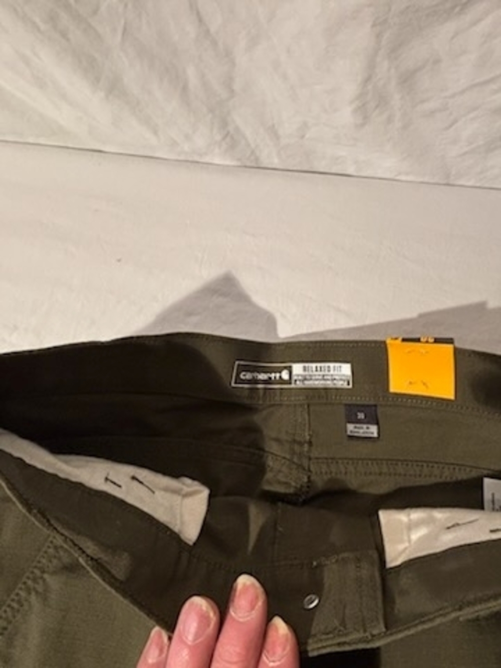 Carhartt Men's Olive Green Cargo Work Shorts - Picture 4 of 4